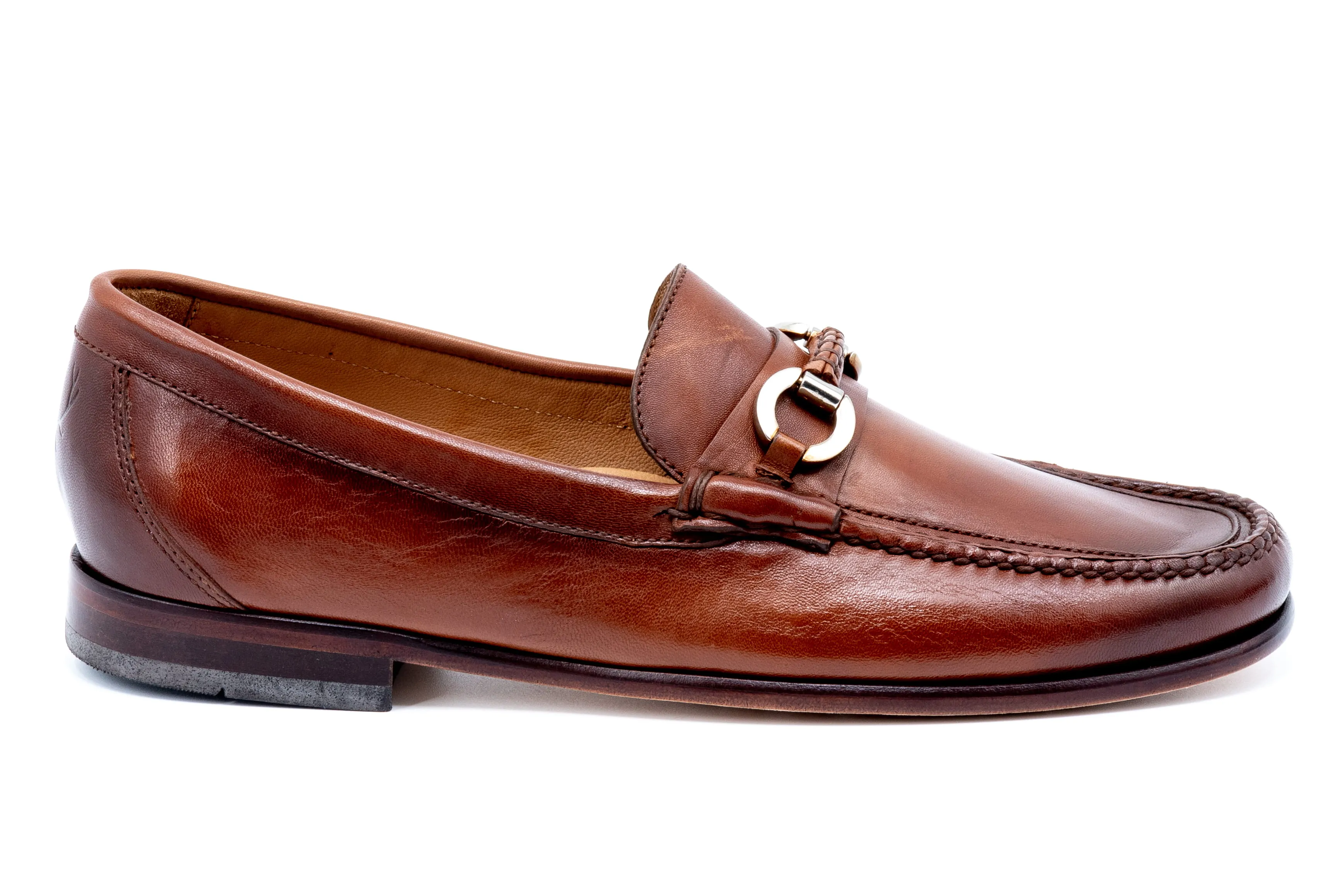 Maxwell Sheep Skin Horse Bit Loafers - Whiskey