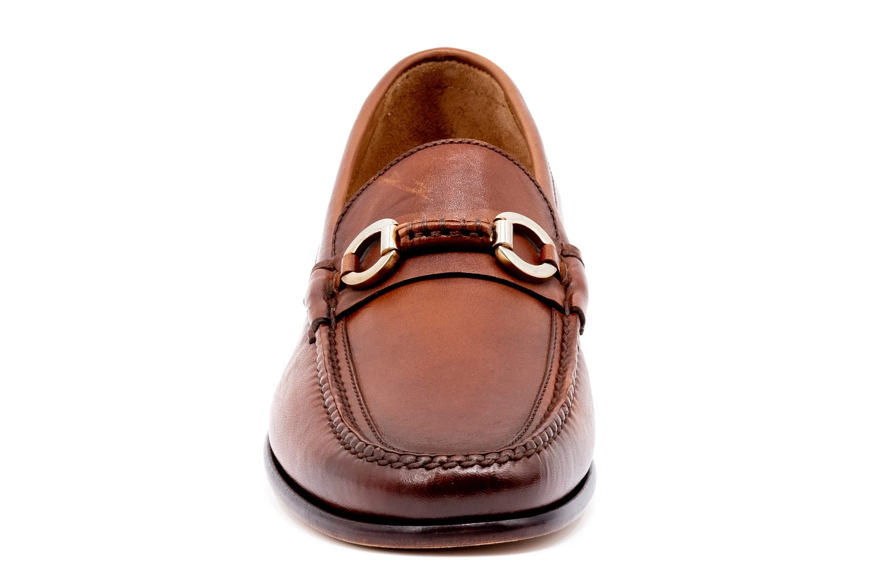 Maxwell Sheep Skin Horse Bit Loafers - Whiskey