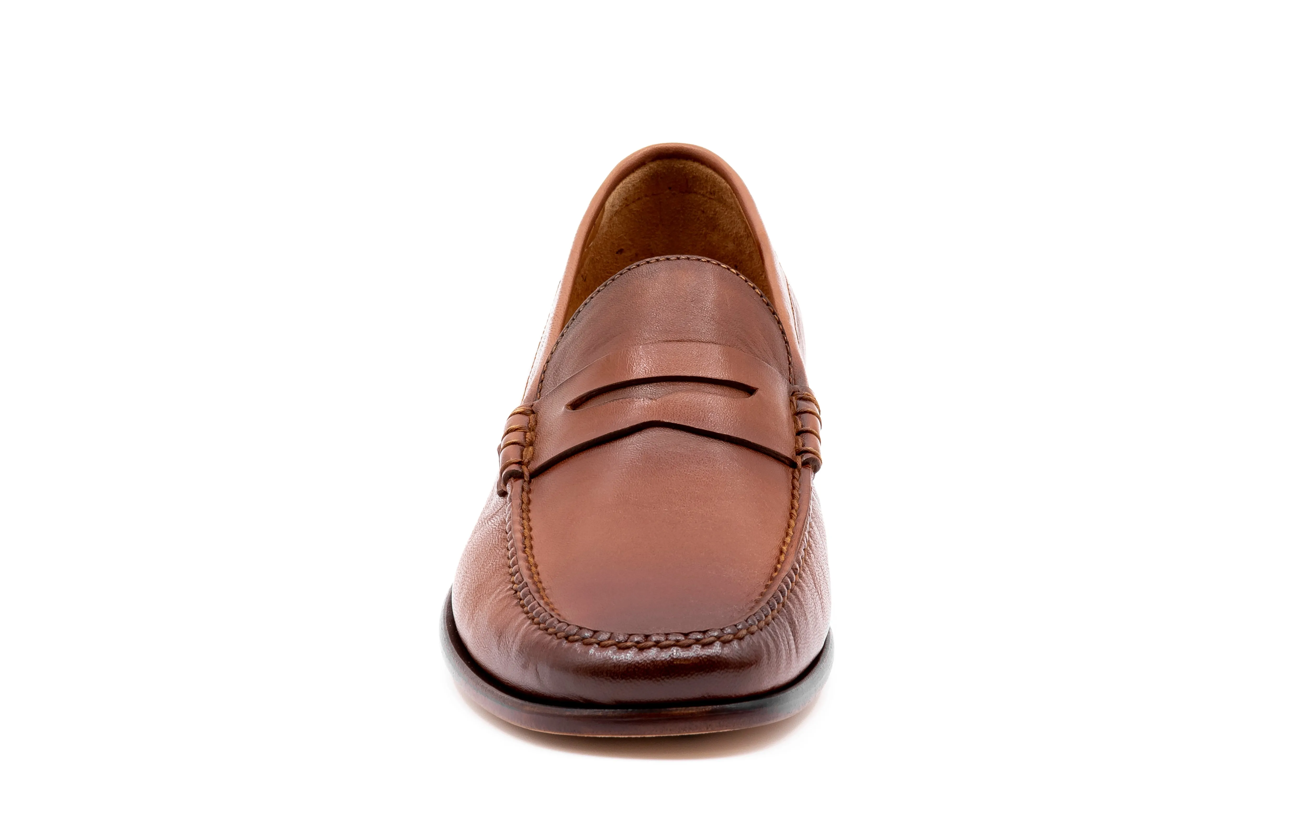 Maxwell Sheep Skin Penny Loafers - Whiskey
