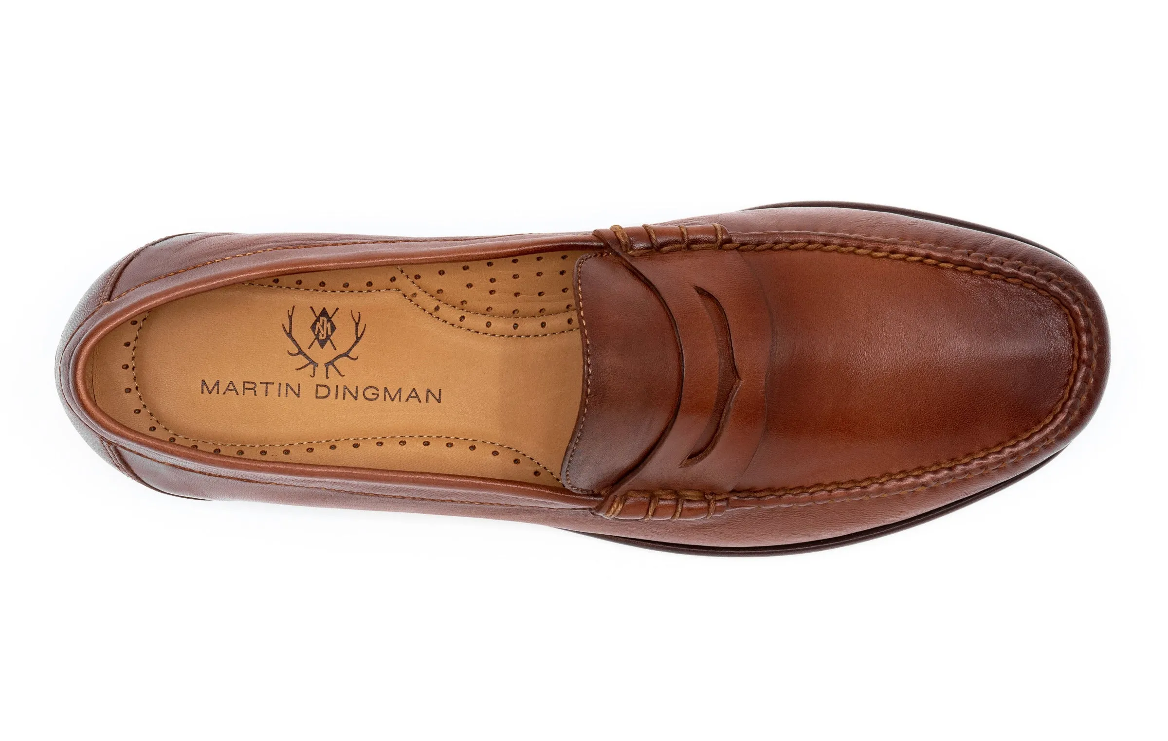 Maxwell Sheep Skin Penny Loafers - Whiskey