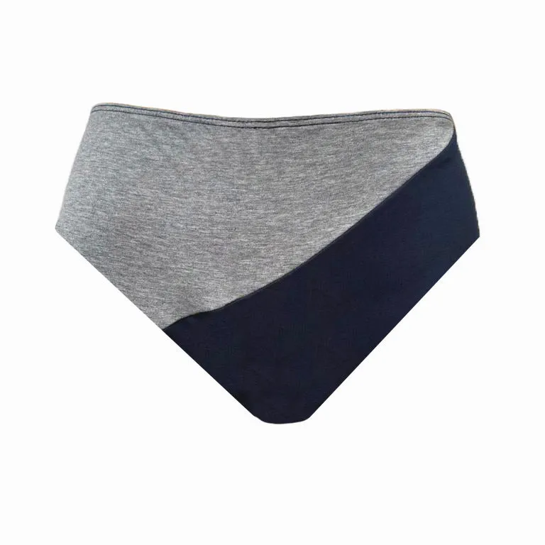 {Navy and Grey} Organic Half and Half Full Brief