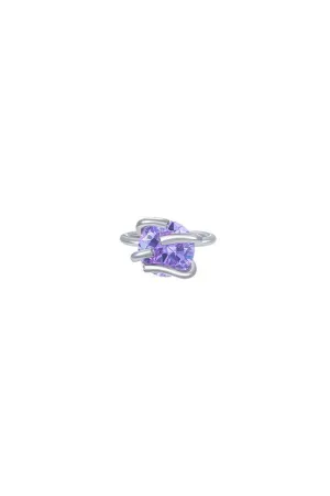 Purple Deconstruction Collection Twisted Prongs Ring