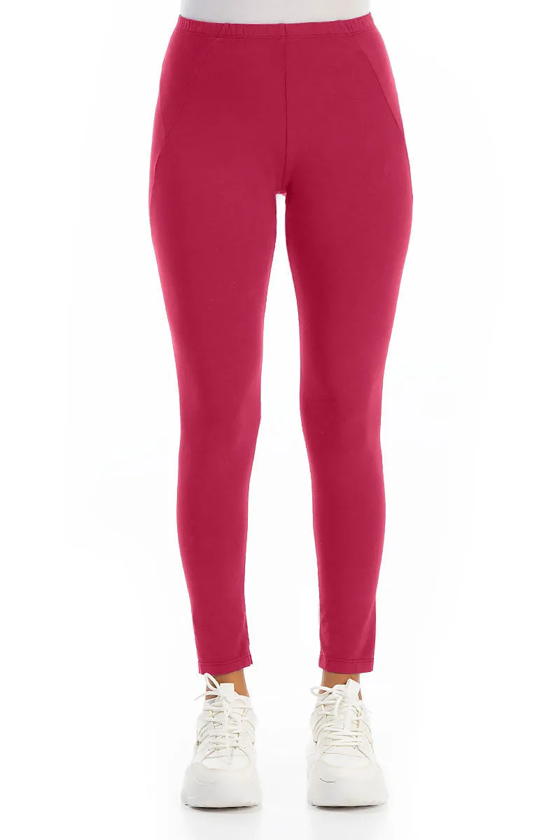 Raspberry Cotton Leggings