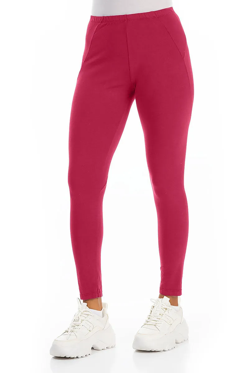 Raspberry Cotton Leggings