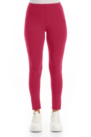 Raspberry Cotton Leggings