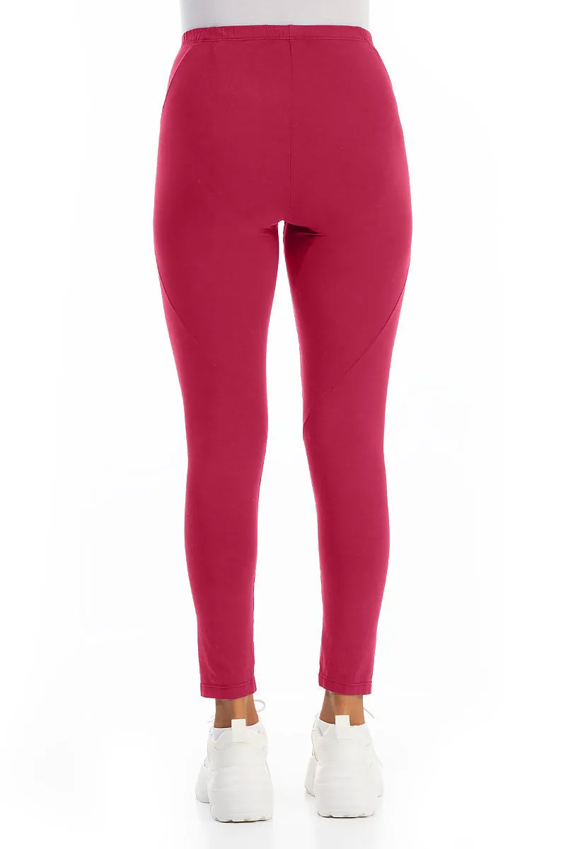 Raspberry Cotton Leggings