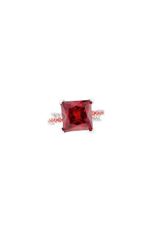 Red Goodtrip Collection Misplaced Square Diamond Ring