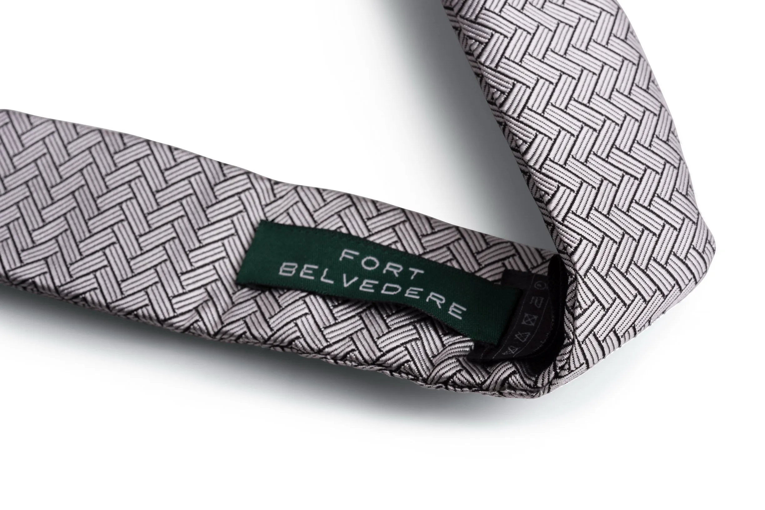 Silver Basketweave Formal Wedding Ascot