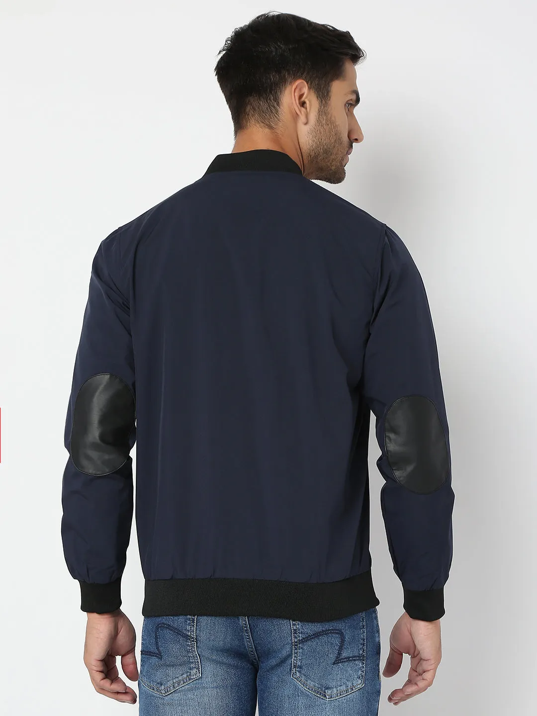 Spykar Men Denim Blue Nylon Regular Fit Jacket