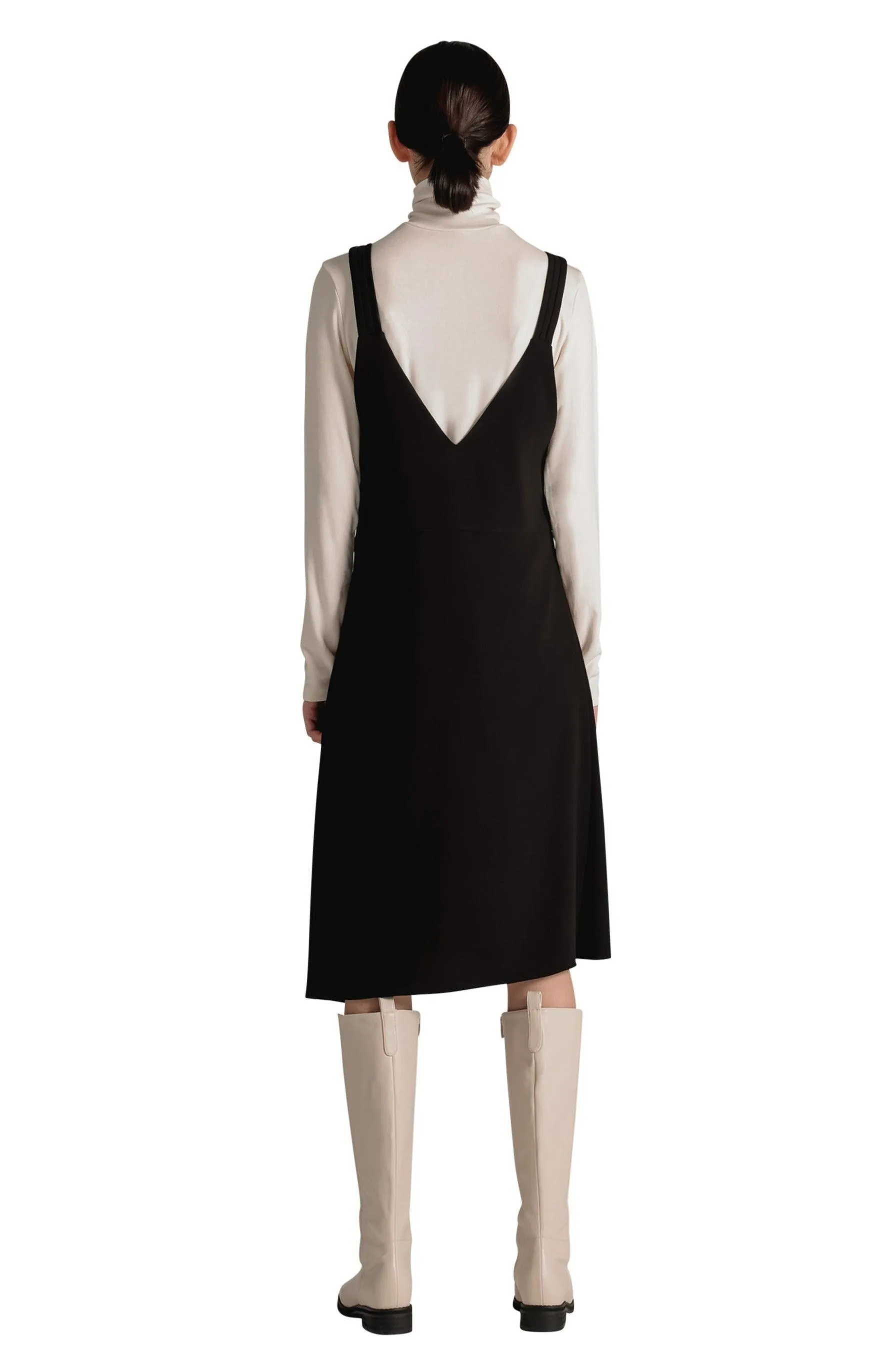 Structure Shirring Sleeveless Dress