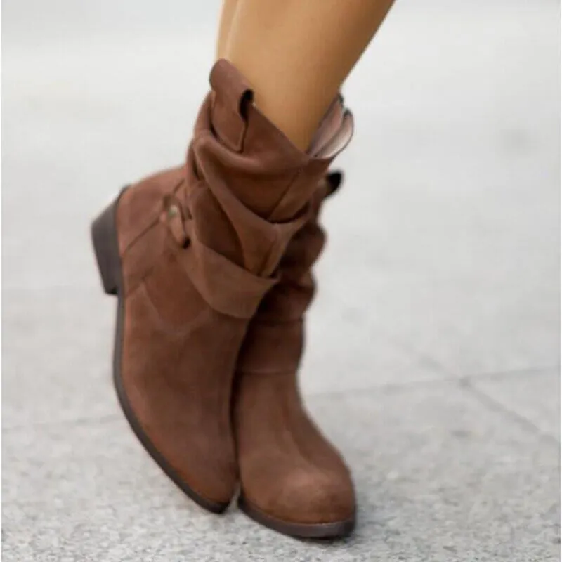 Stylish Low-Heel Ankle Boots for Women