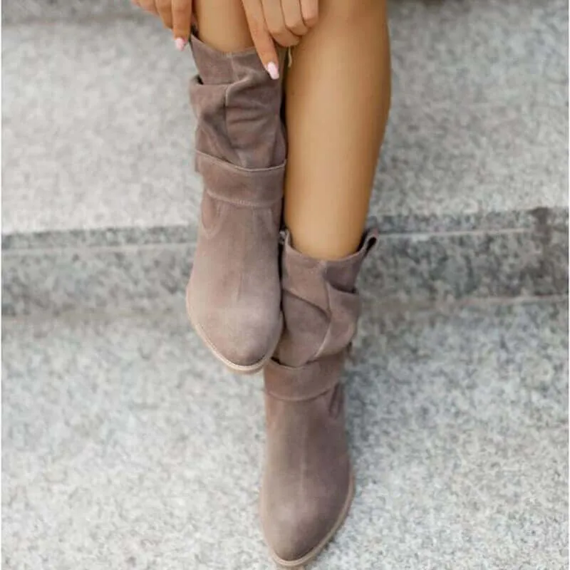 Stylish Low-Heel Ankle Boots for Women