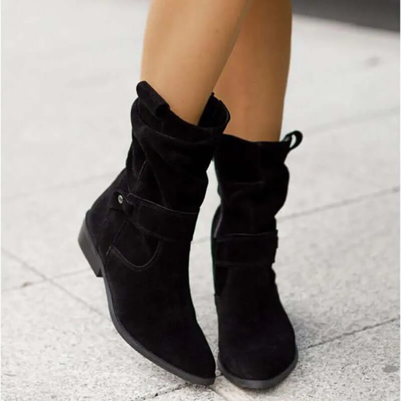 Stylish Low-Heel Ankle Boots for Women