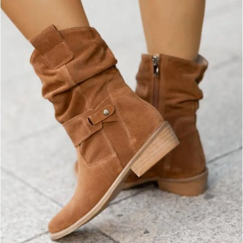 Stylish Low-Heel Ankle Boots for Women