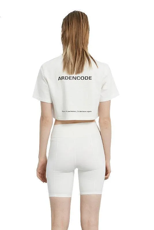 White Crop Logo T-Shirt