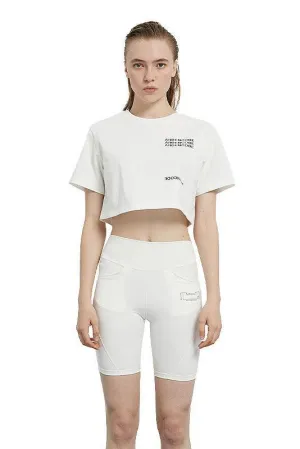 White Crop Logo T-Shirt