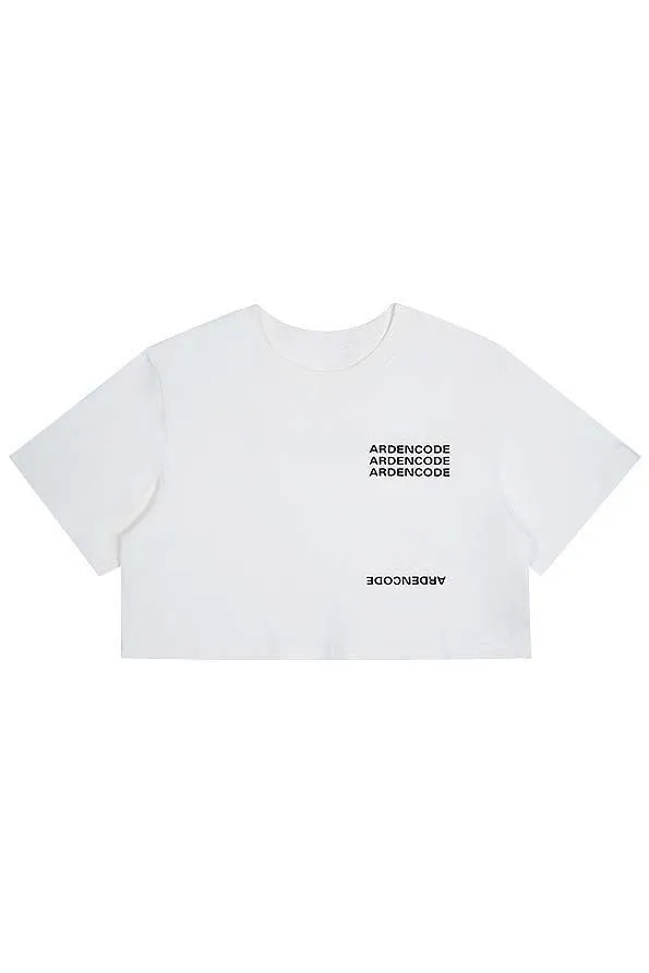 White Crop Logo T-Shirt