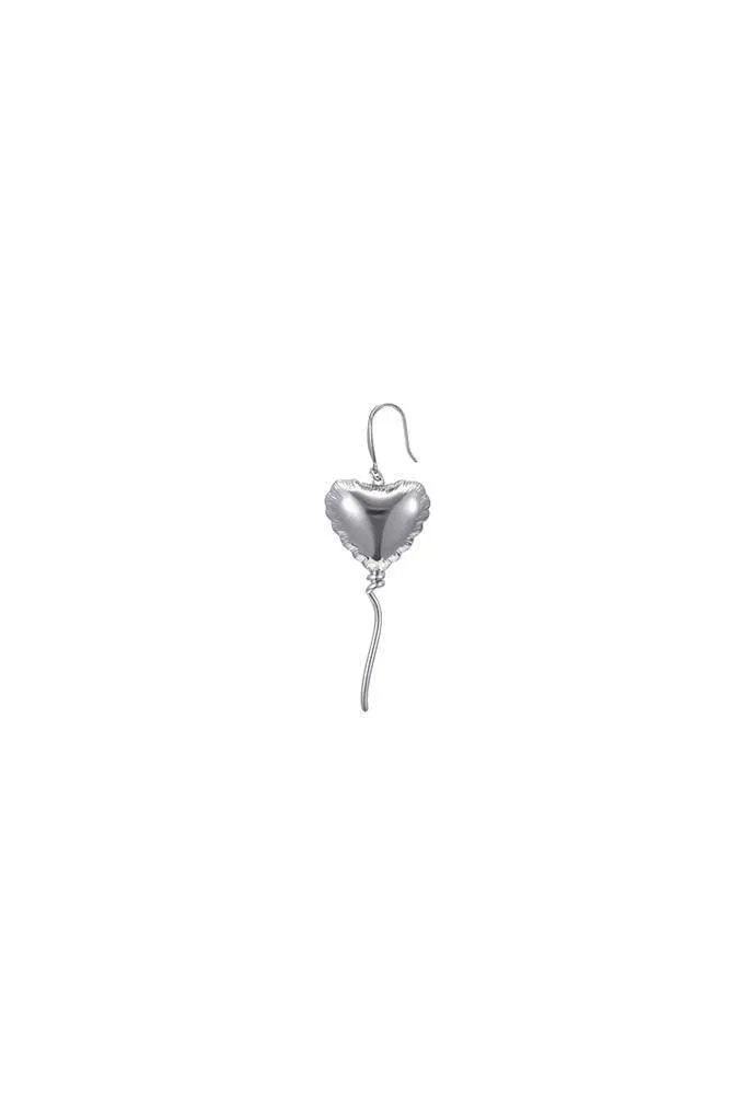 White Gold Vacuum Balloon Earring
