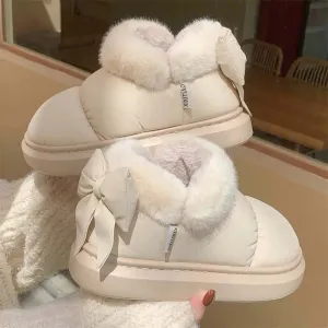 Women's Casual Boots with Bow Detail - Stylish & Comfortable Footwear