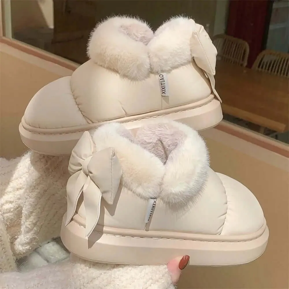 Women's Casual Boots with Bow Detail - Stylish & Comfortable Footwear