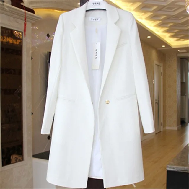 Yeknu Spring Autumn Blazers Women Small suit Plus size Long sleeve jacket Casual tops female Slim Wild Blazers Windbreaker coat