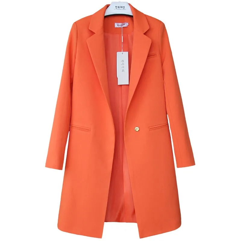 Yeknu Spring Autumn Blazers Women Small suit Plus size Long sleeve jacket Casual tops female Slim Wild Blazers Windbreaker coat