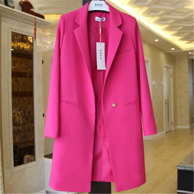 Yeknu Spring Autumn Blazers Women Small suit Plus size Long sleeve jacket Casual tops female Slim Wild Blazers Windbreaker coat