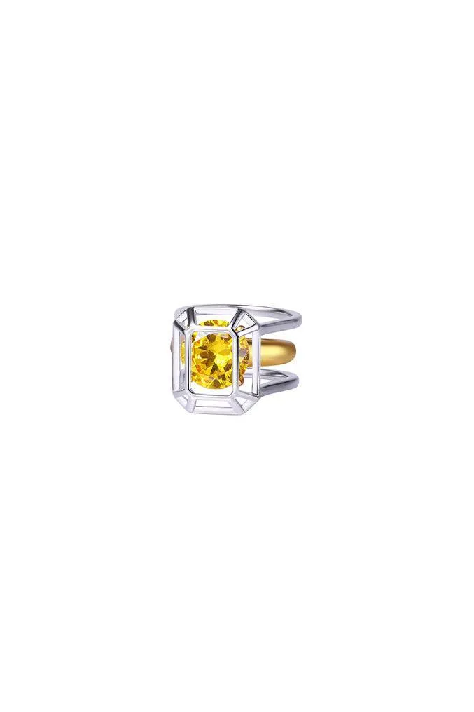 Yellow Constraint Collection Anodized Two-Piece Ring